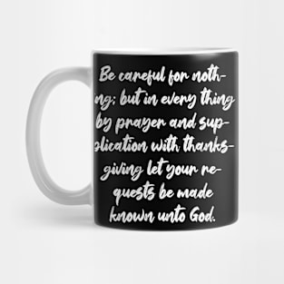 Philippians 4:6 Bible Verse KJV Text Mug